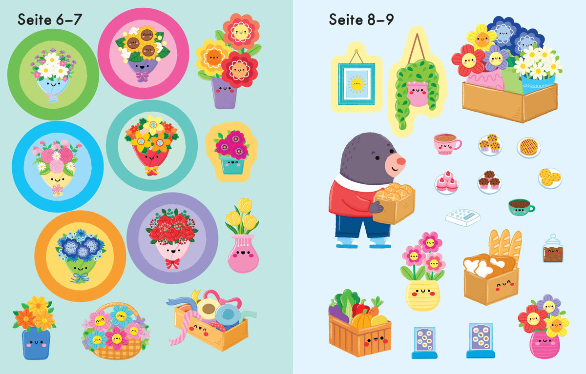 Detailansicht: Cosy-Stickerwelt: Ein Tag im Blumenladen (Taschenbuch)