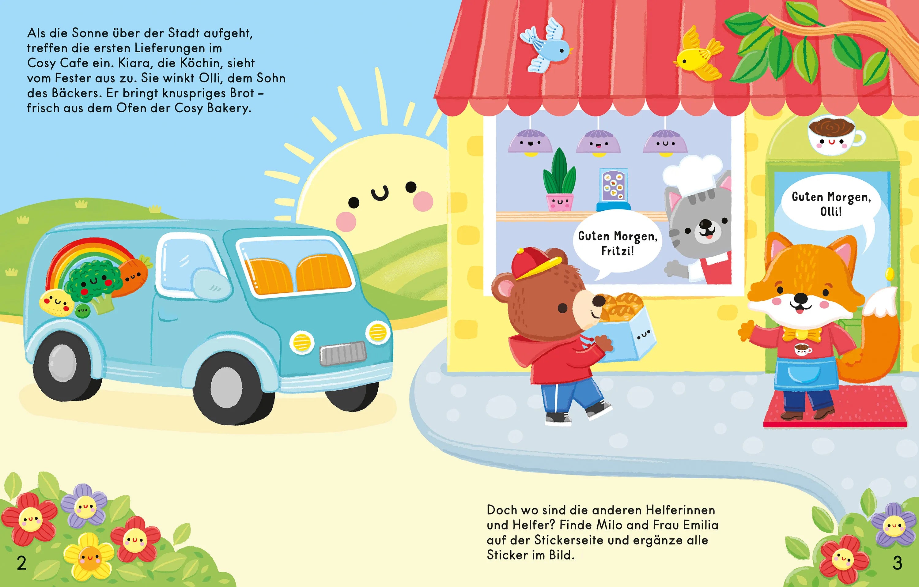 Detailansicht: Cosy-Stickerwelt: Ein Tag im Café (Taschenbuch)