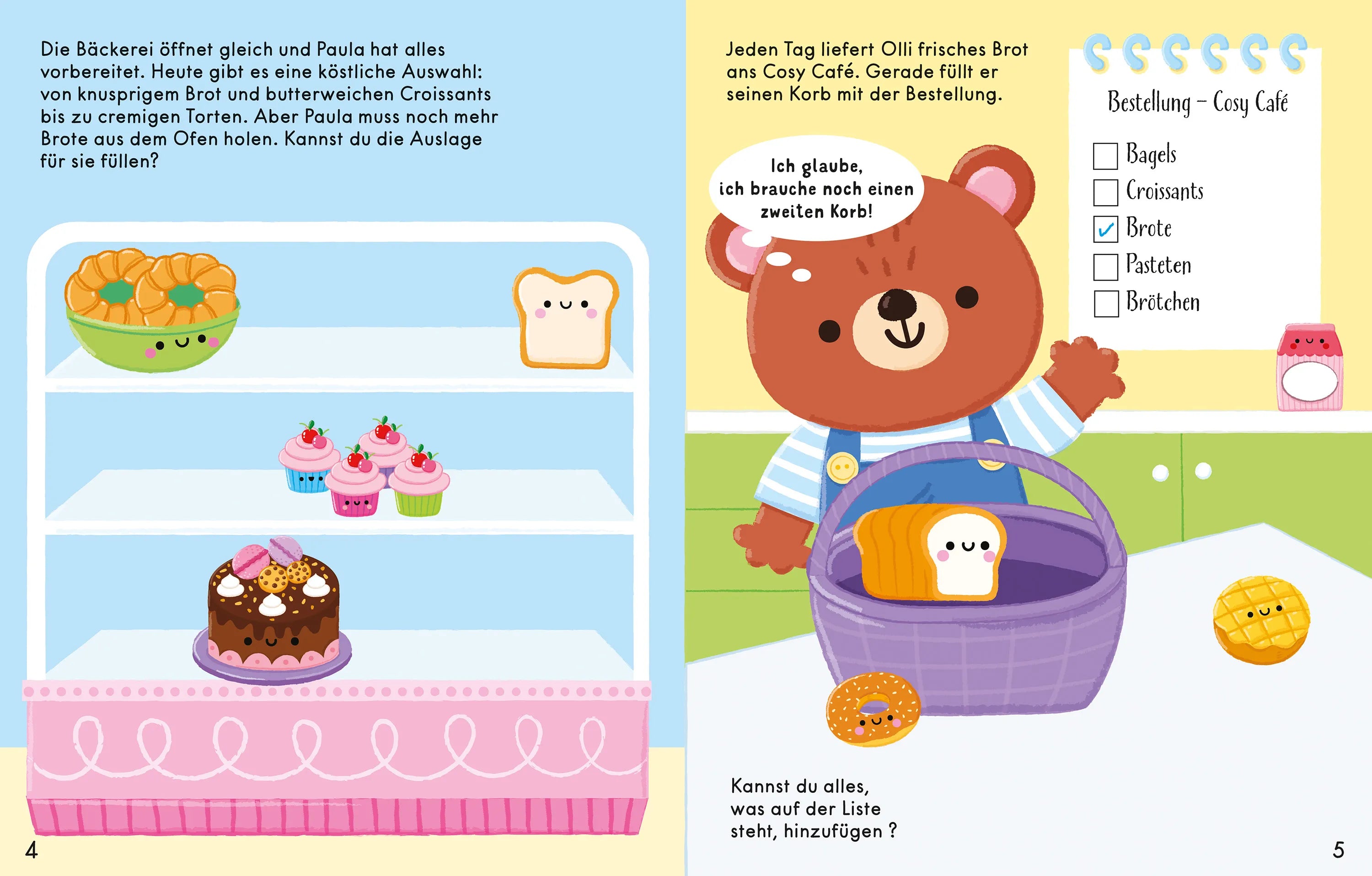 Detailansicht: Cosy-Stickerwelt: Ein Tag in der Bäckerei (Taschenbuch)