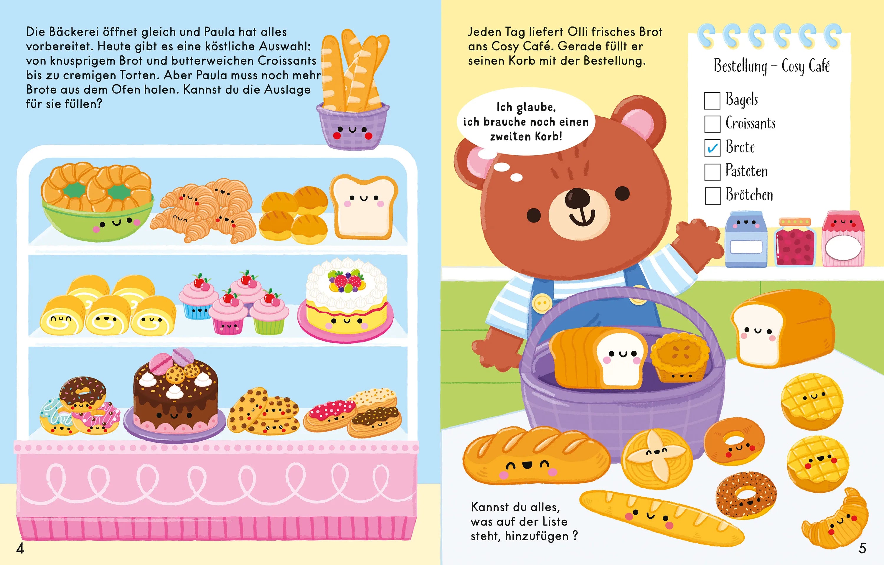 Detailansicht: Cosy-Stickerwelt: Ein Tag in der Bäckerei (Taschenbuch)