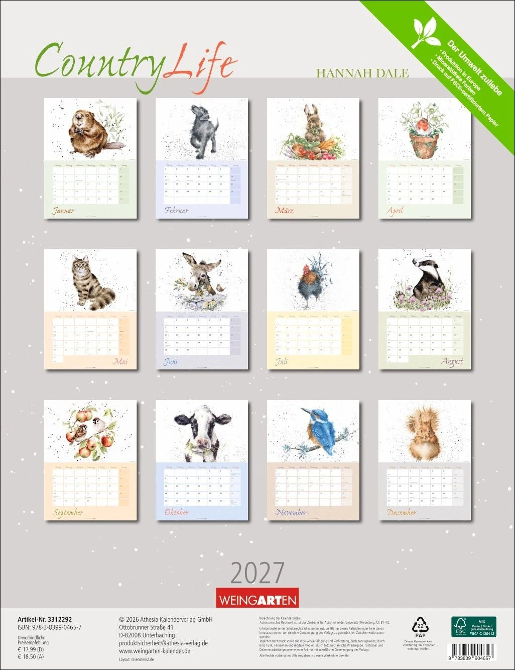 Country Life Kalender 2027 – Ansicht