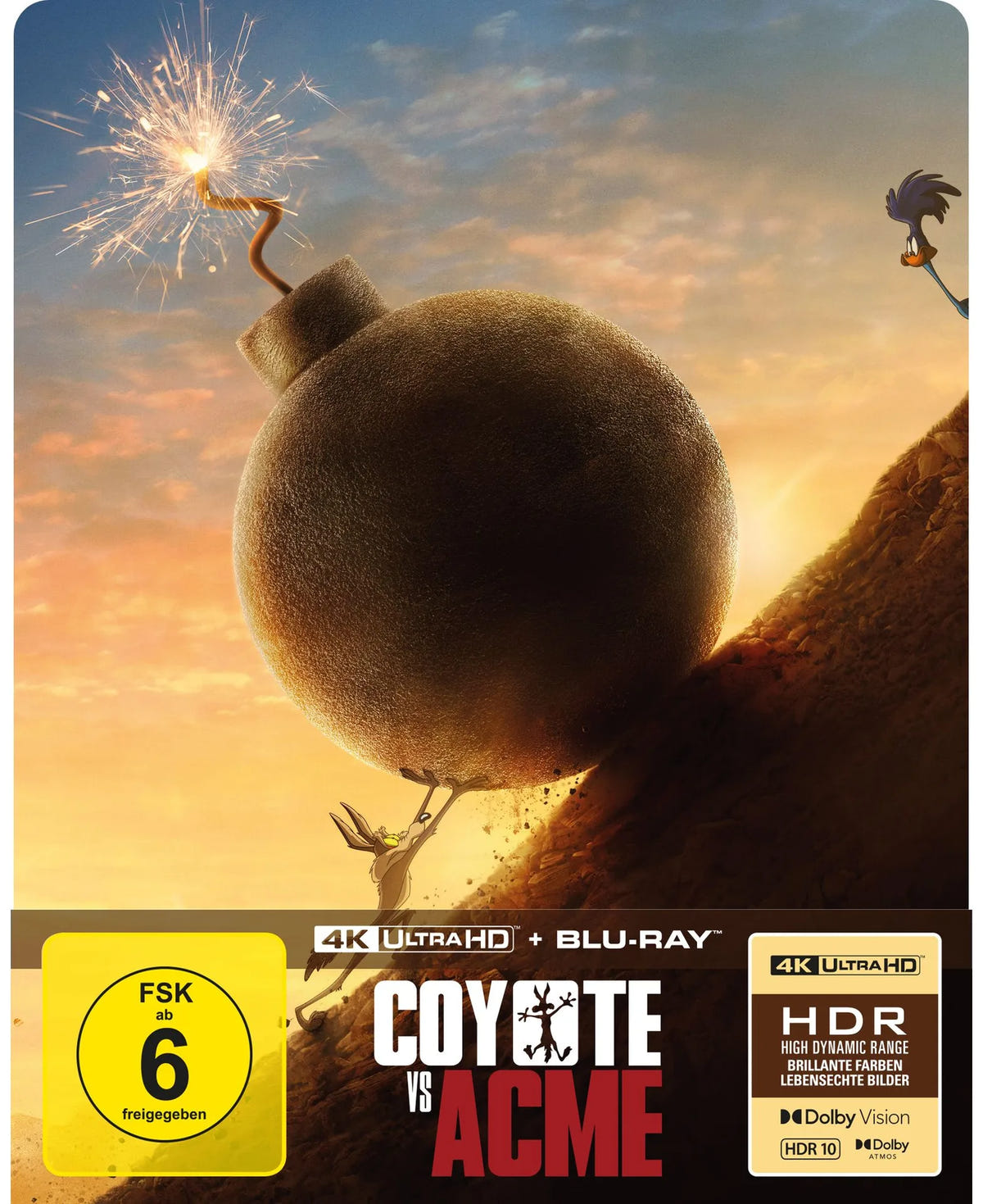 4K UHD Blu-ray-Cover: Coyote vs. ACME - Limitiertes 2-Disc SteelBook. Regie: David Green