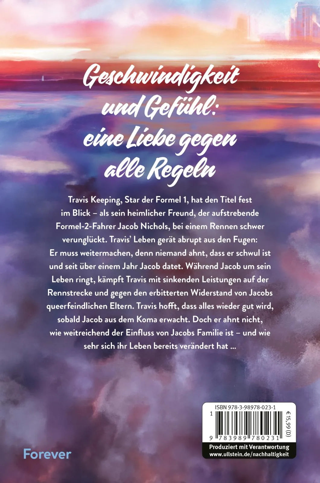 Buchrückseite von 'Crash Test' mit Klappentext - Paperback