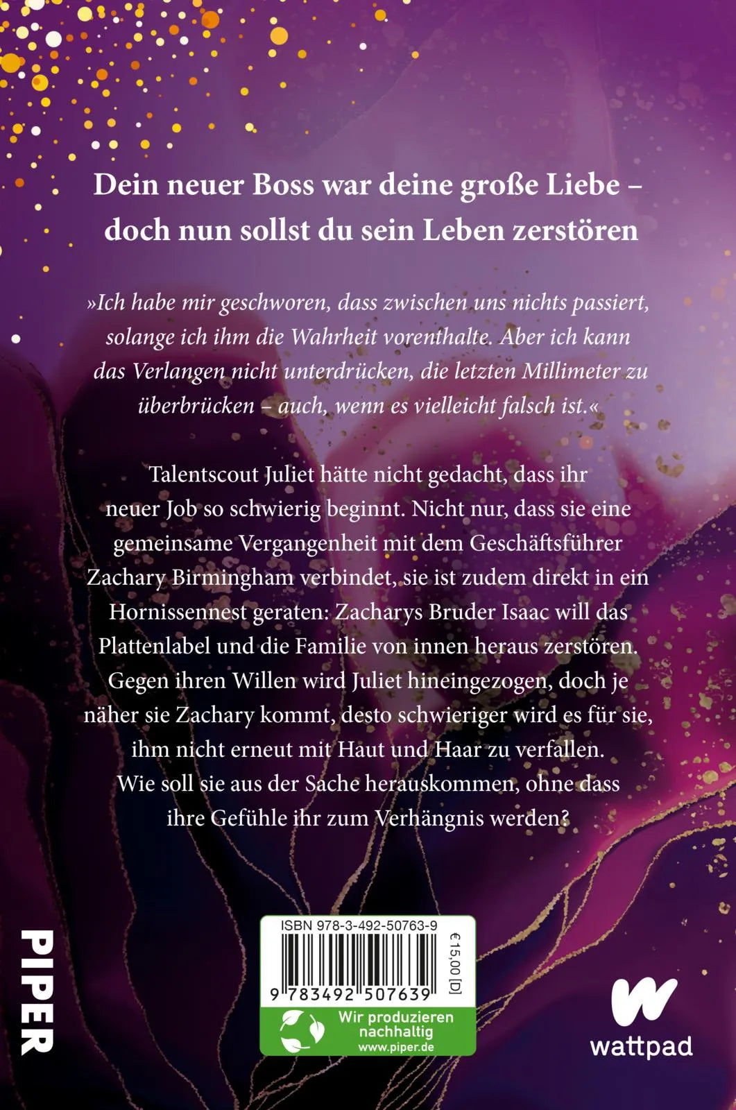 Buchrückseite von 'Craving Lies – Verführt' mit Klappentext - Paperback