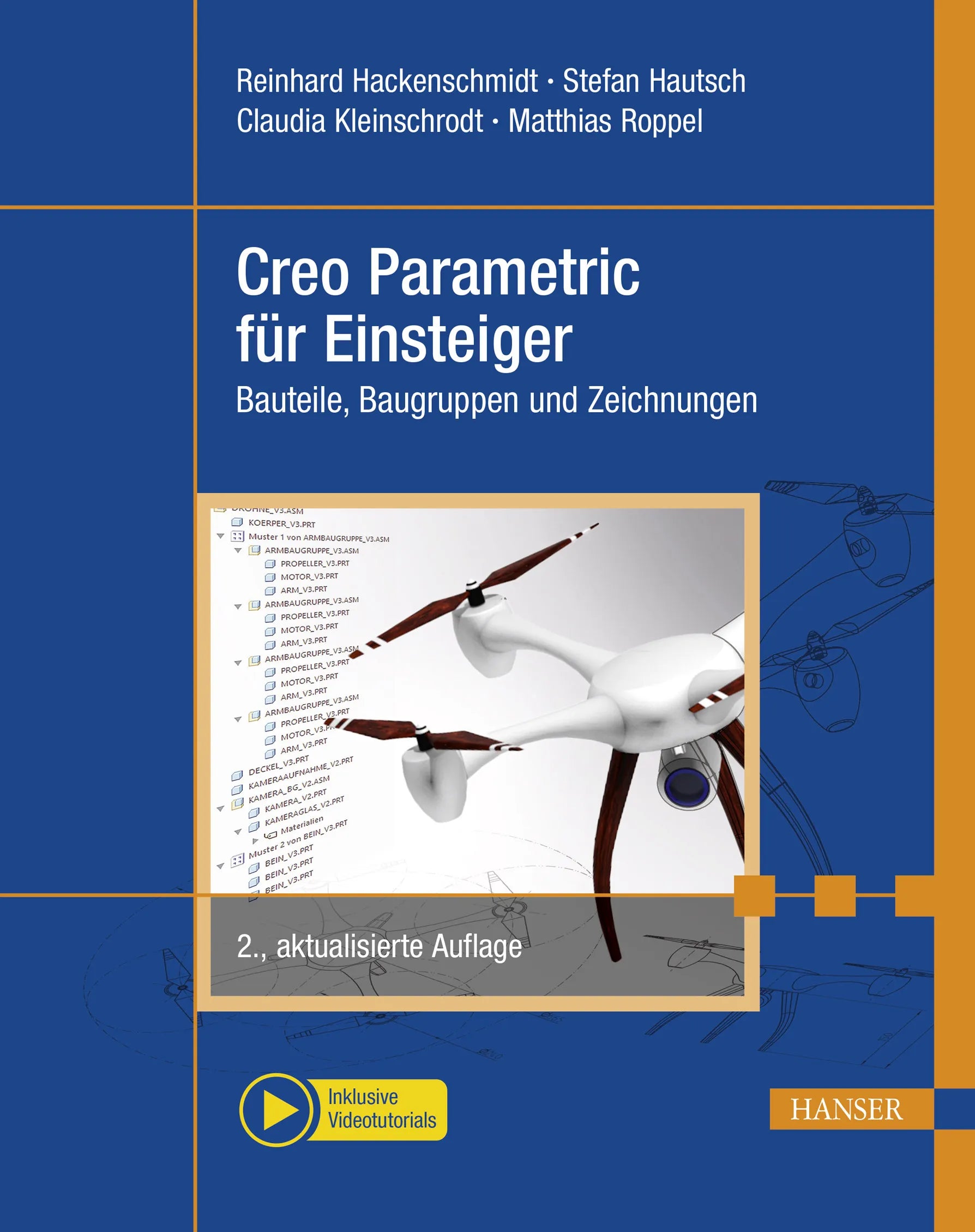 Cover: Creo Parametric für Einsteiger (E-Book) von Reinhard Hackenschmidt