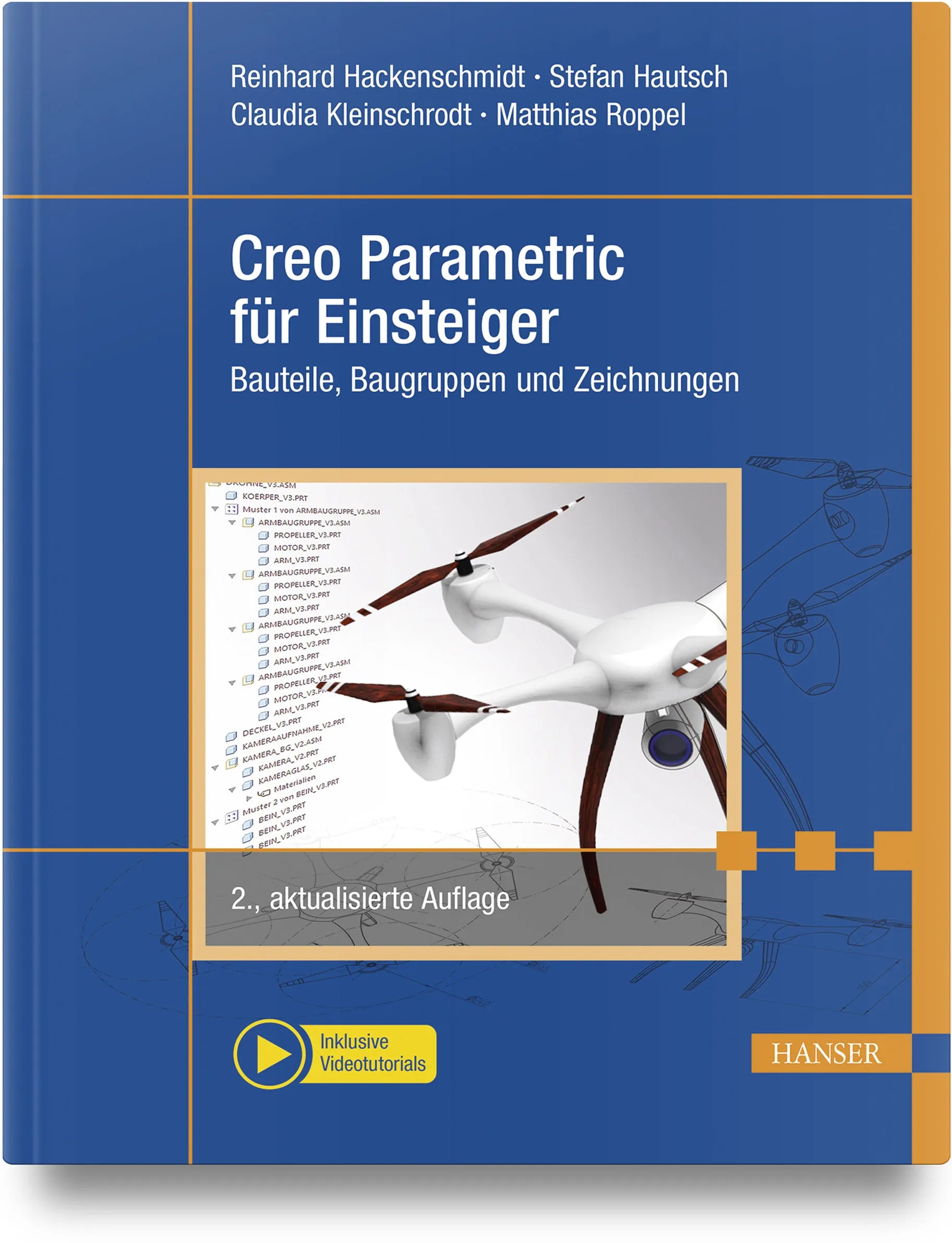 Buchcover von 'Creo Parametric für Einsteiger' - Gebundene Ausgabe von Reinhard Hackenschmidt