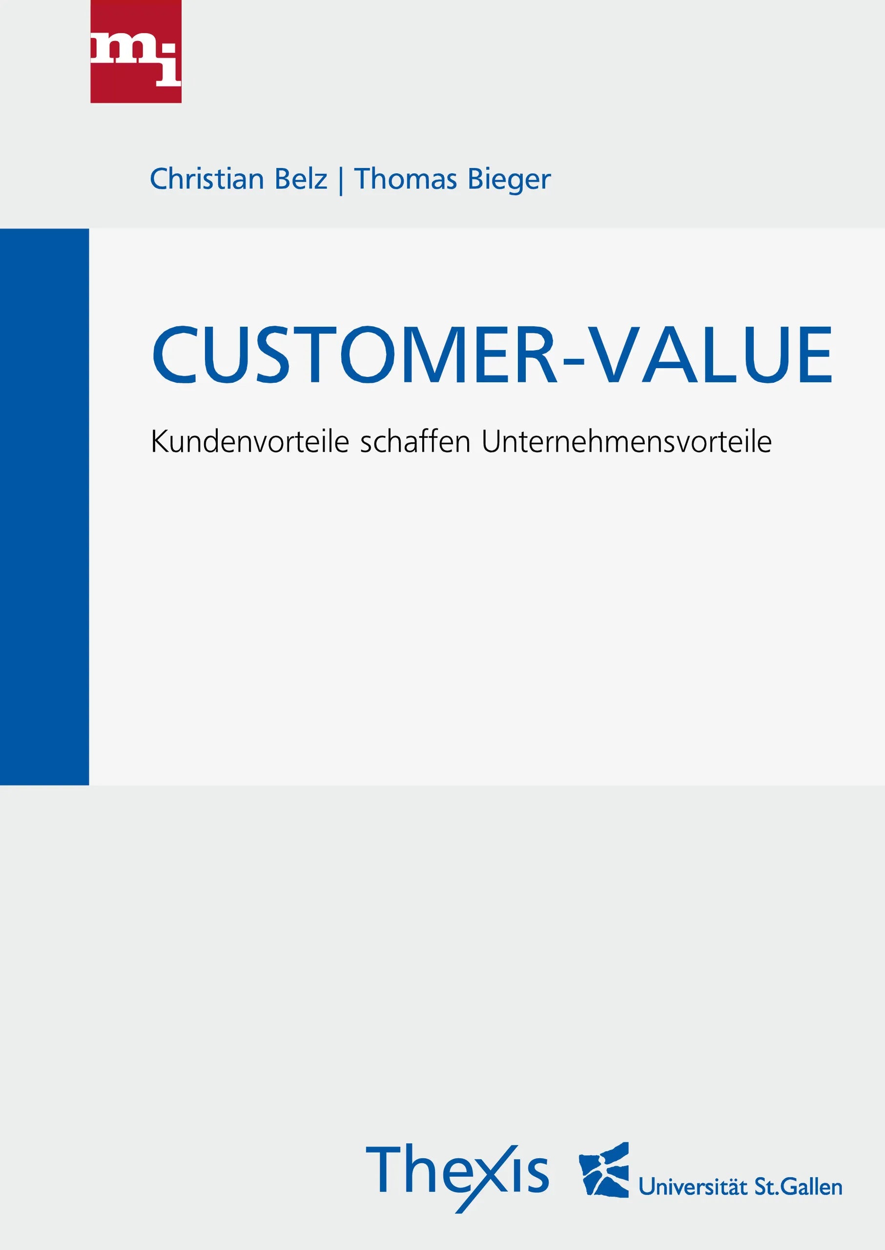 Buchcover von 'Customer-Value' - Taschenbuch von Christian Belz