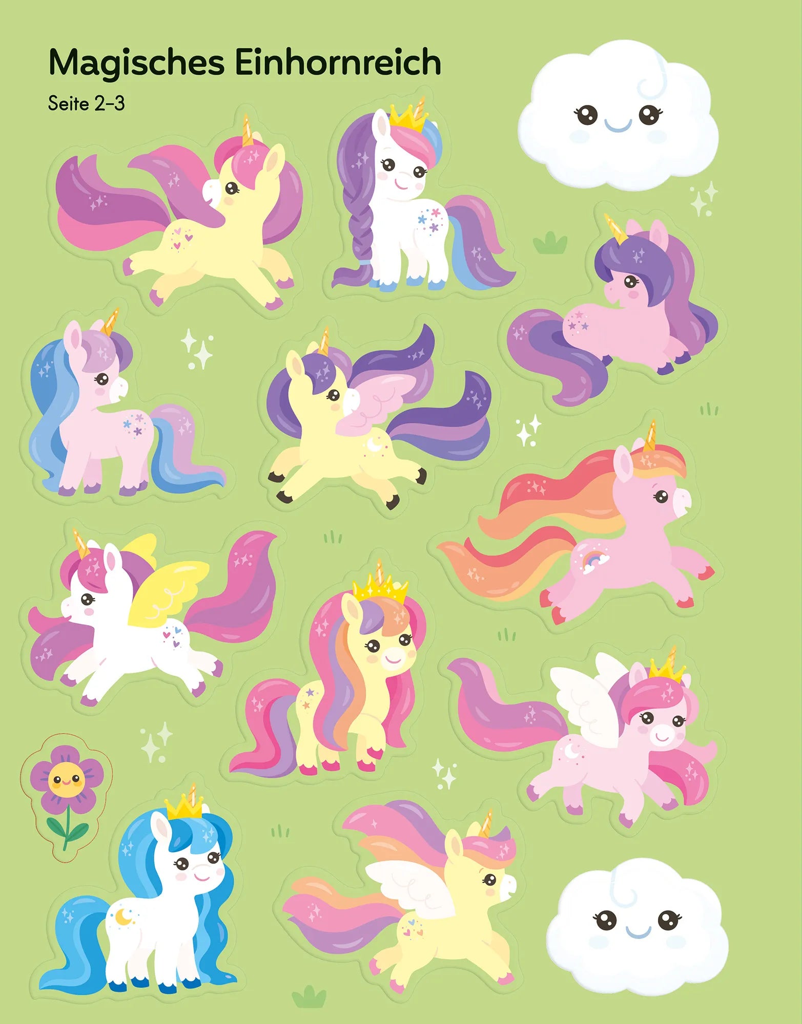 Detailansicht: Cute Things - Mein Stickertraum: Einhörner (Taschenbuch)
