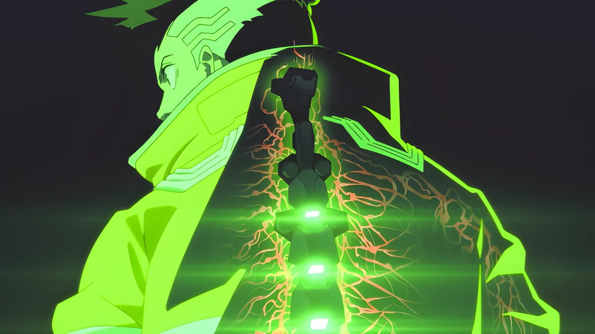 Filmszene 4 aus Cyberpunk Edgerunners – Blu-ray. Regie: Hiroyuki Imaishi