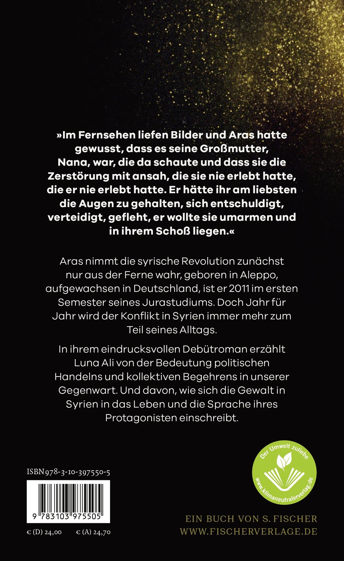 Buchrückseite von 'Da waren Tage' mit Klappentext - Gebundene Ausgabe