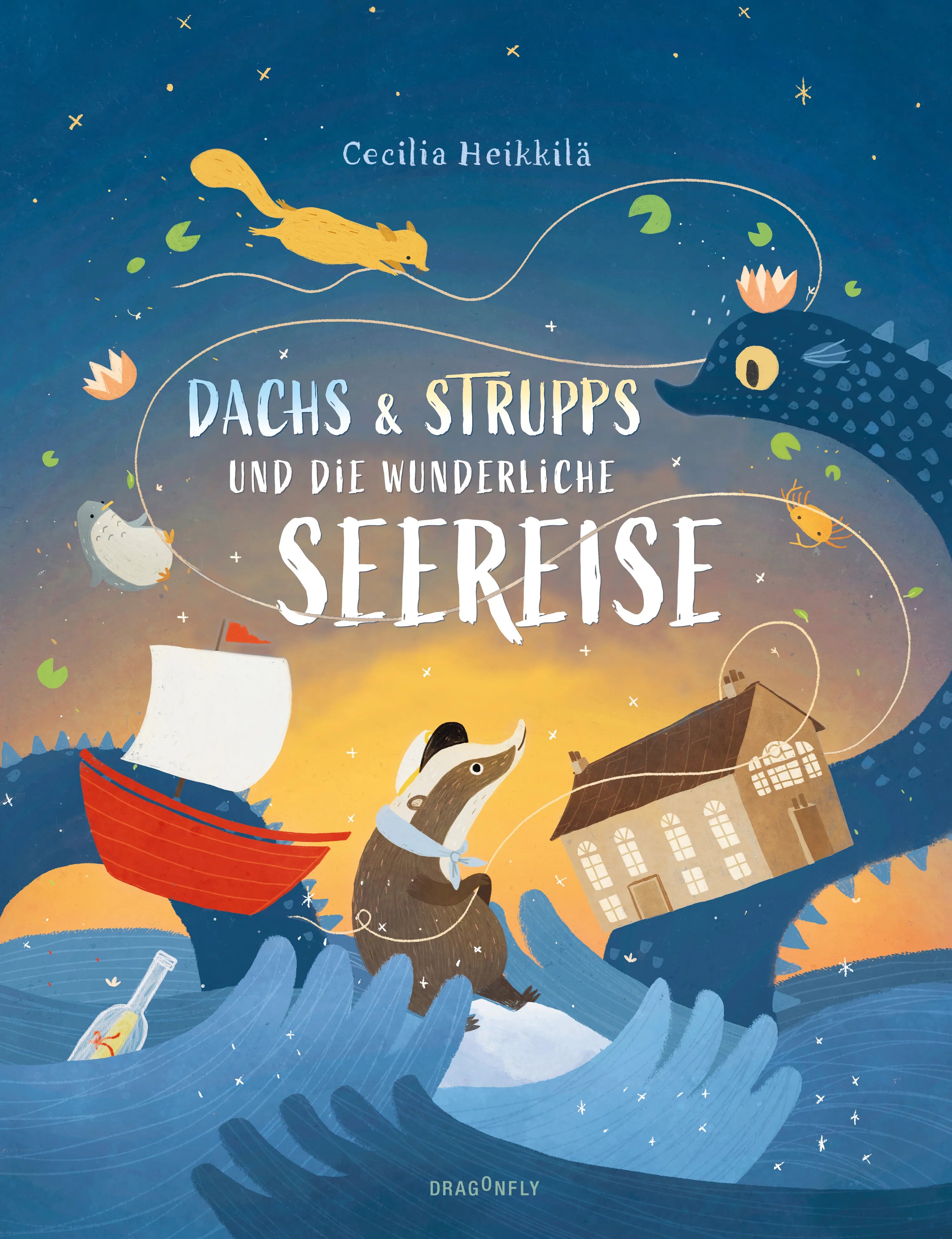 Buchcover von 'Dachs & Strupps und die wunderliche Seereise' - Gebundene Ausgabe von Cecilia Heikkilä