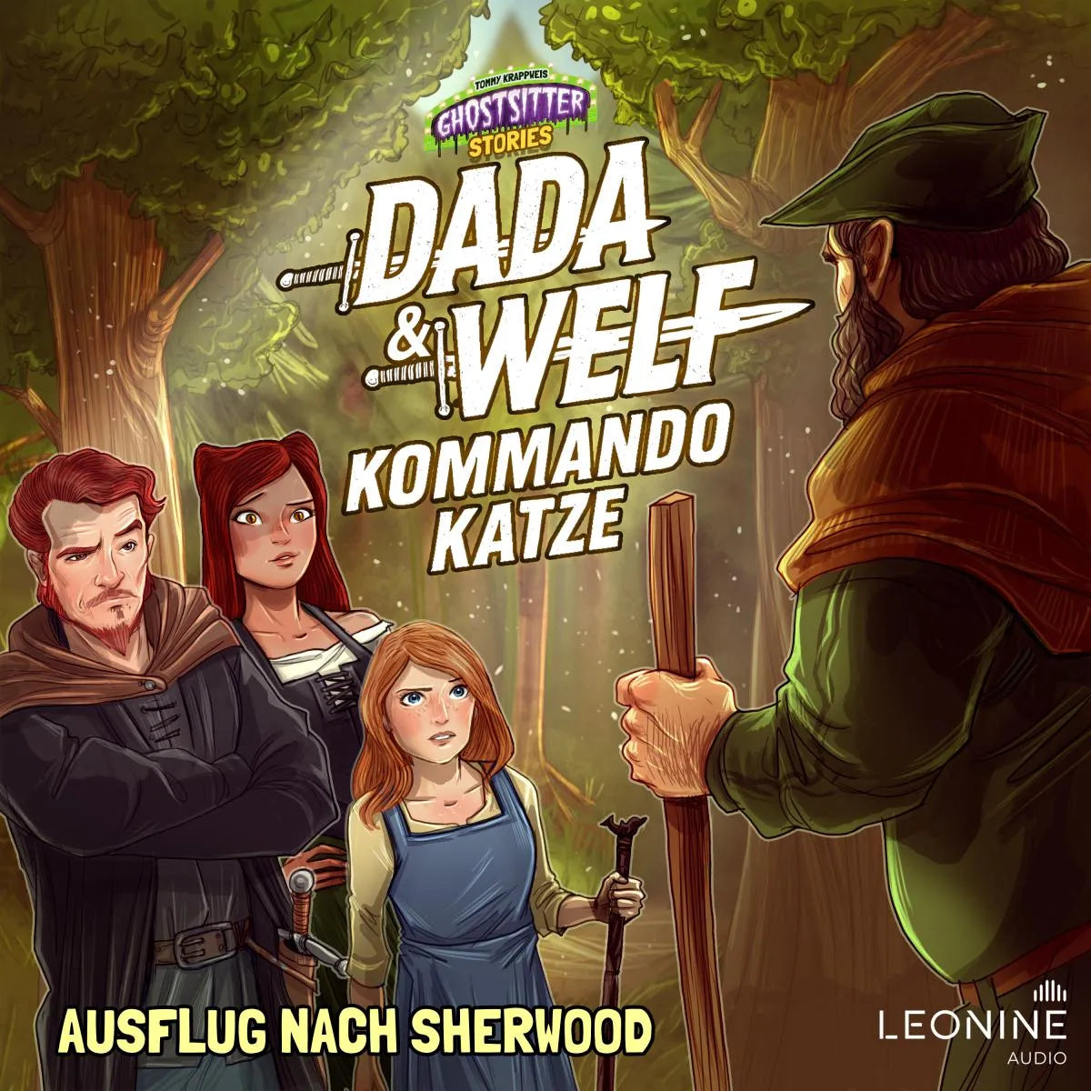 Cover: Dada & Welf - Kommando Katze. Folge 04: Ausflug nach Sherwood (Hörbuch Download) von Tommy Krappweis