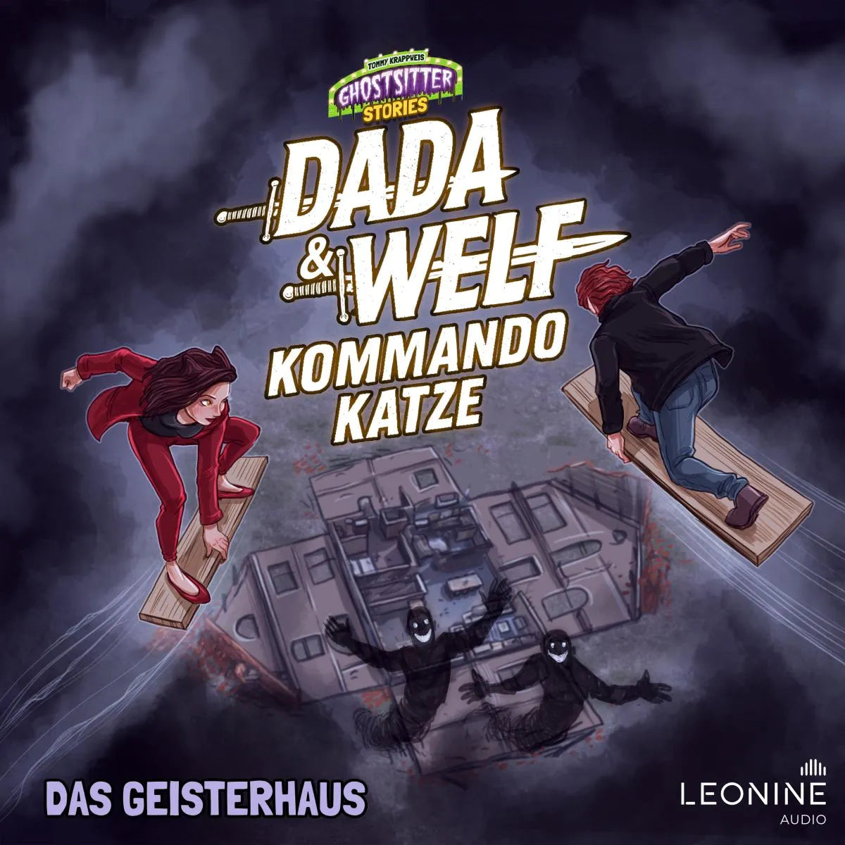 Cover: Dada & Welf - Kommando Katze. Folge 05: Das Geisterhaus (Hörbuch Download) von Tommy Krappweis