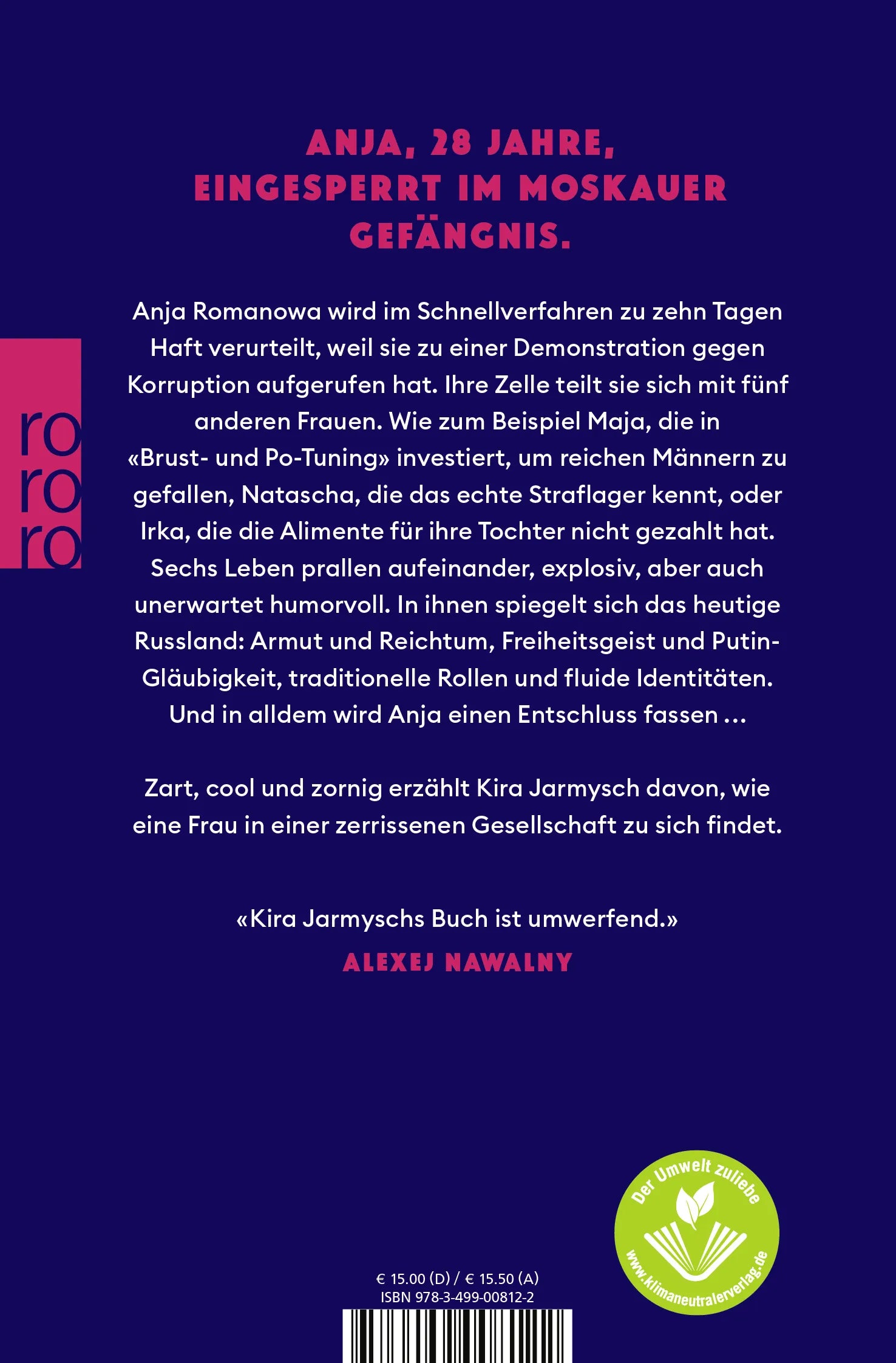 Buchrückseite von 'DAFUQ' mit Klappentext - Taschenbuch