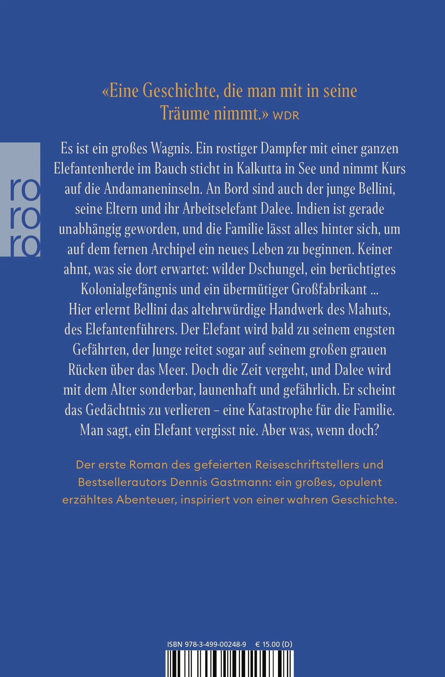Buchrückseite von 'Dalee' mit Klappentext - Taschenbuch