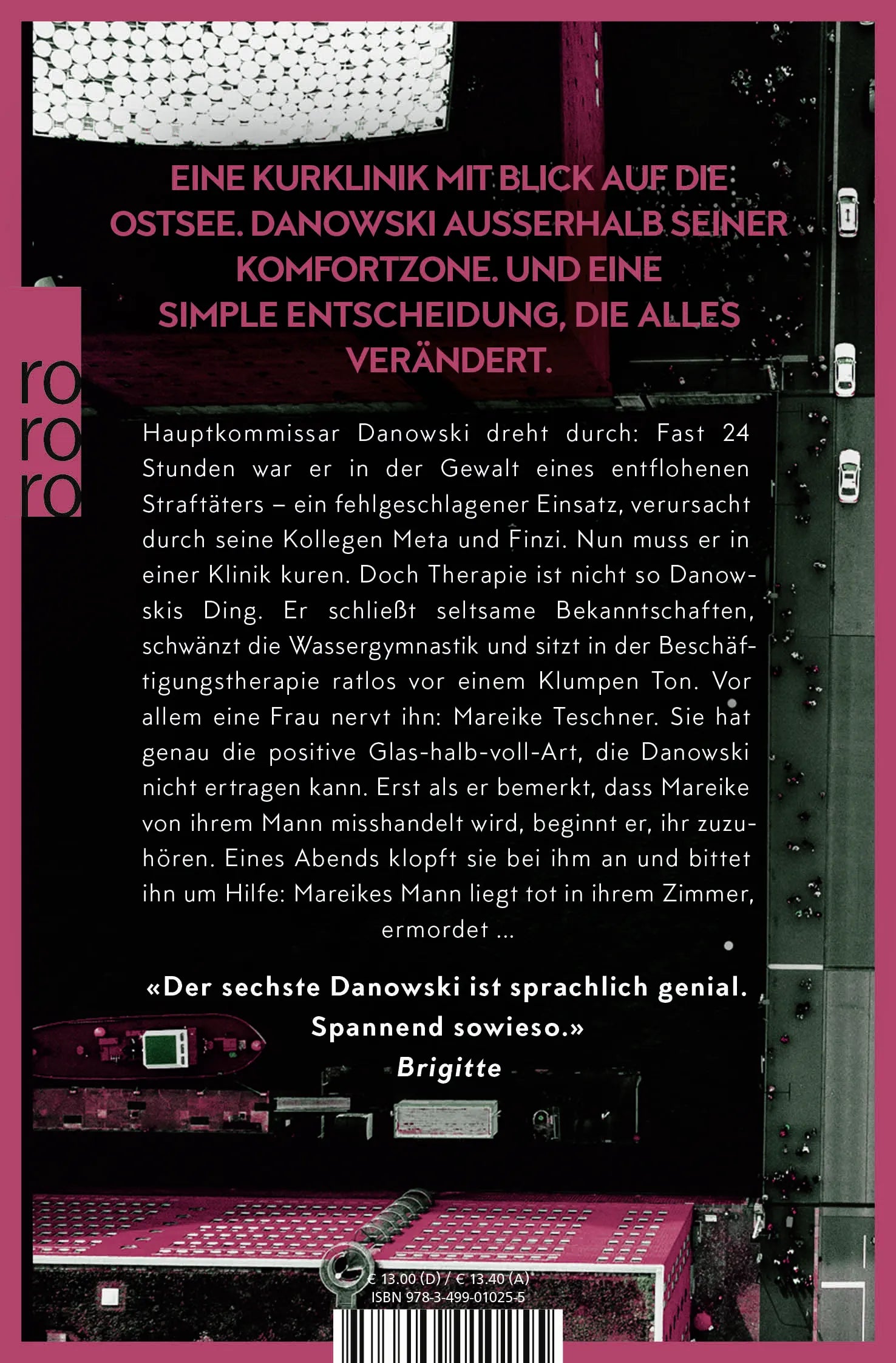 Buchrückseite von 'Danowski: Hausbruch' mit Klappentext - Taschenbuch