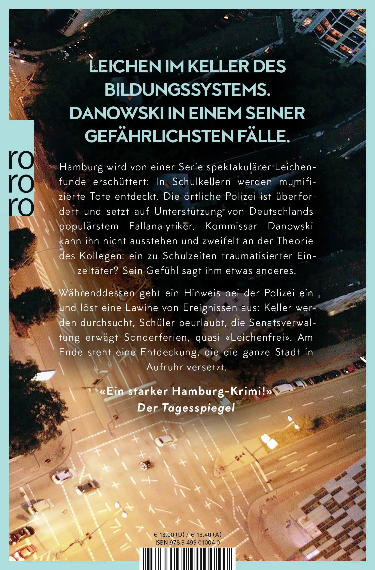 Buchrückseite von 'Danowski: Neunauge' mit Klappentext - Taschenbuch
