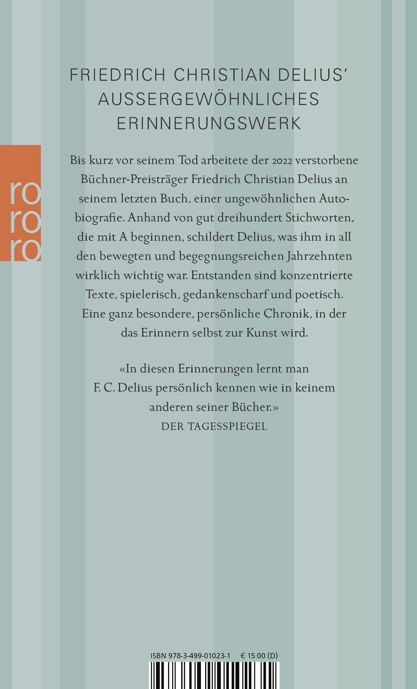 Buchrückseite von '«Darling, it’s Dilius!»' mit Klappentext - Taschenbuch