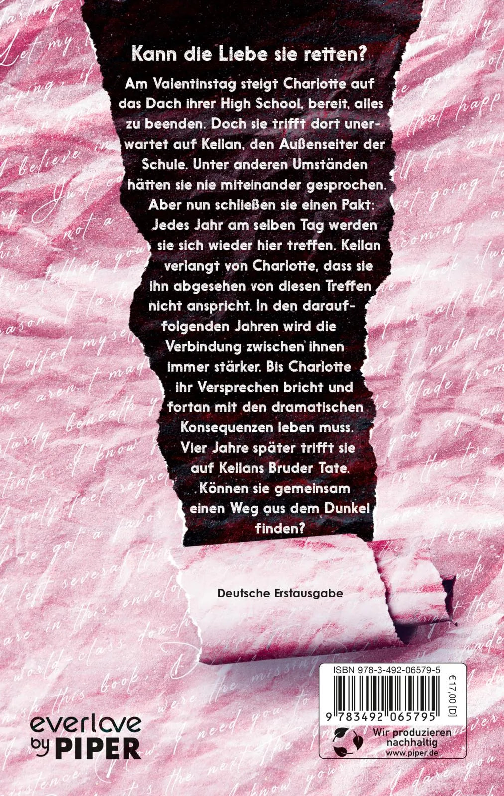 Buchrückseite von 'Darling Venom – Ihre Liebe ist sein Lieblingsgift' mit Klappentext - Paperback