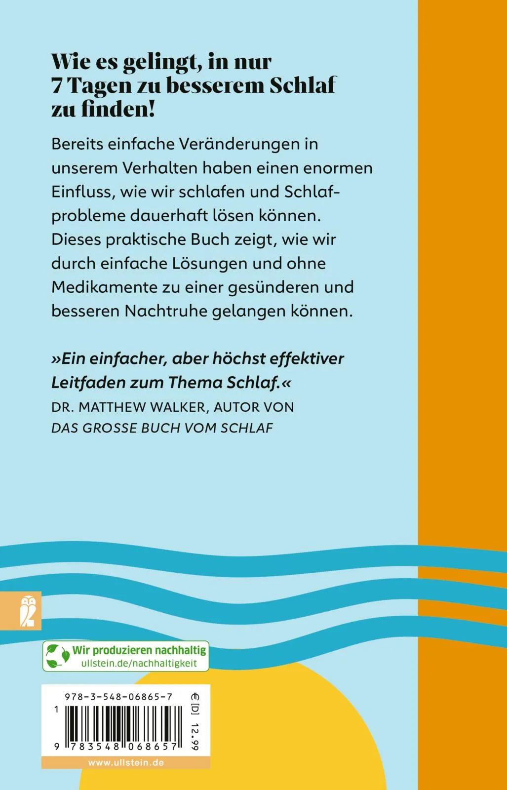 Rückseite: Das 7-Tage-Rezept für guten Schlaf (Taschenbuch)