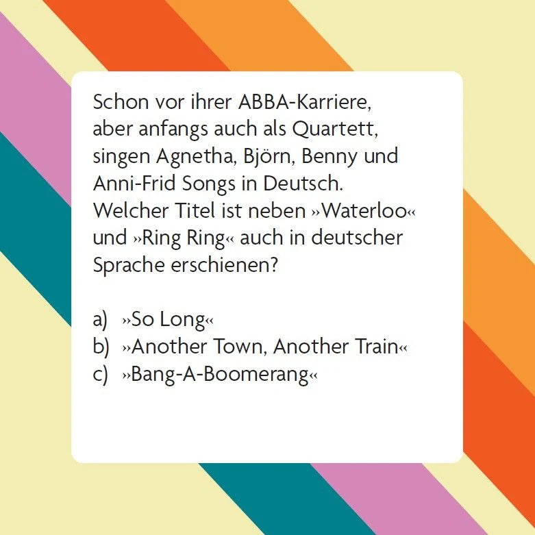Das ABBA-Quiz – Ansicht