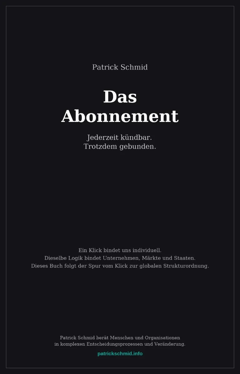 Cover: Das Abonnement (E-Book) von Patrick Schmid