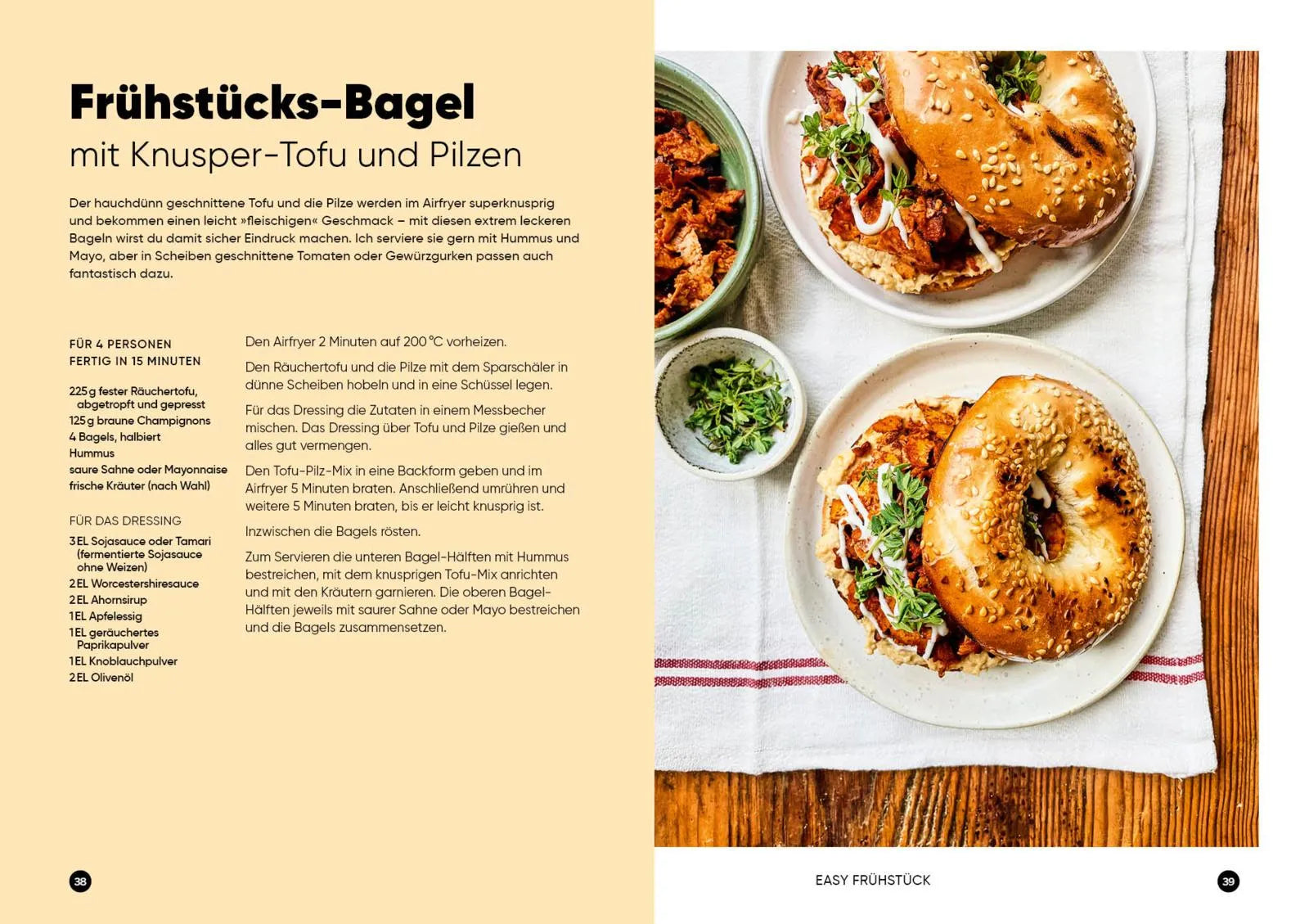 Innenansicht von 'Das Airfryer-Kochbuch: Vegan' - Taschenbuch