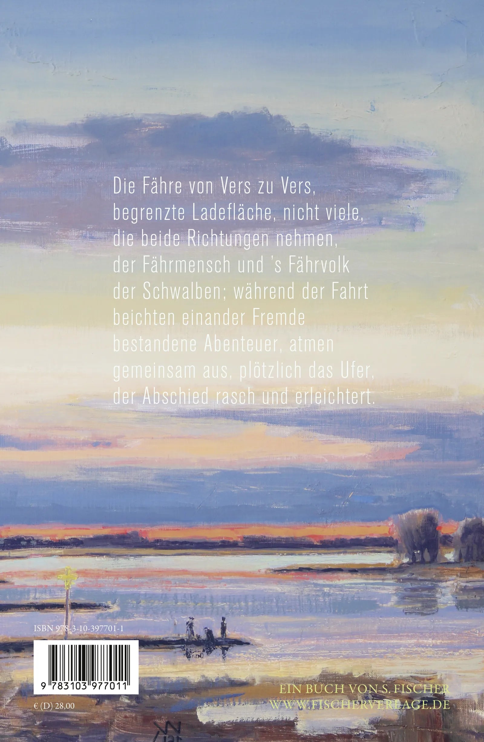 Buchrückseite von 'Das Alter der Elbe' mit Klappentext - Gebundene Ausgabe