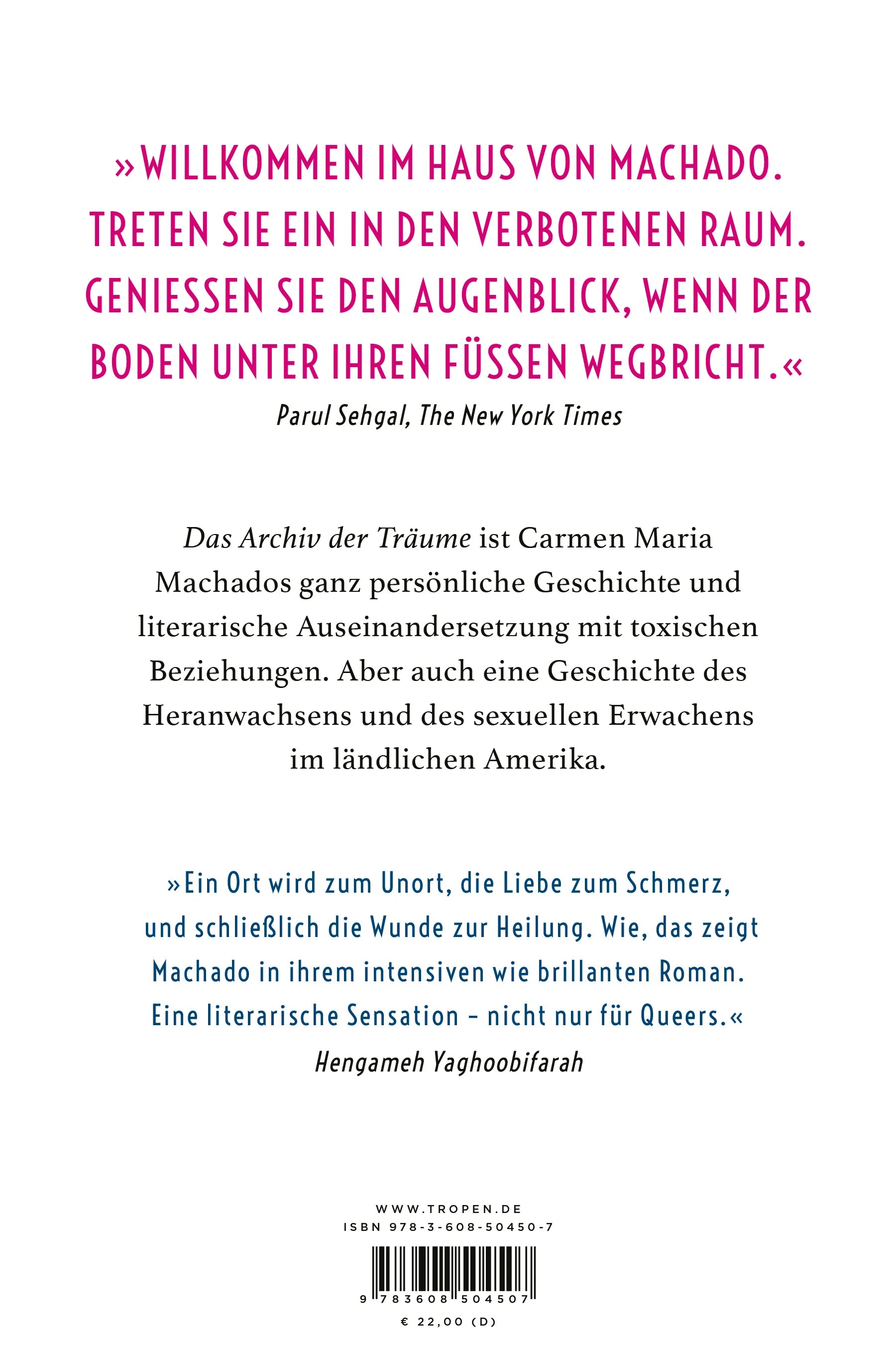 Buchrückseite von 'Das Archiv der Träume' mit Klappentext - Gebundene Ausgabe