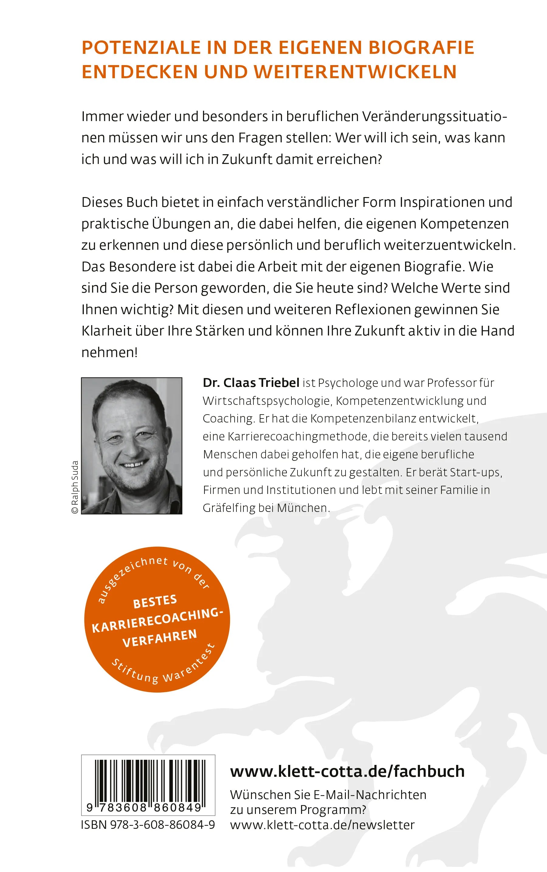 Buchrückseite von 'Das bin ich. Das kann ich. Das will ich.' mit Klappentext - Paperback