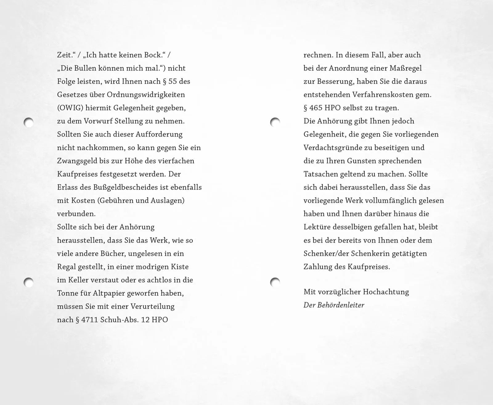 Detailansicht: Das böse Buch für Polizisten (Hardcover)
