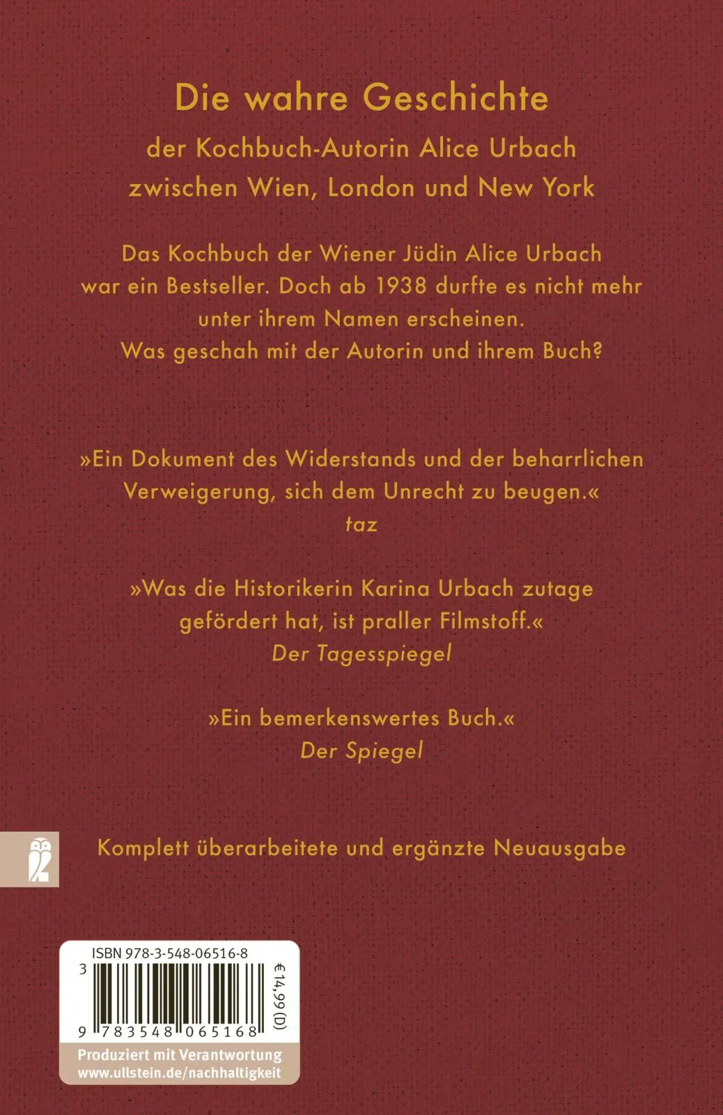 Buchrückseite von 'Das Buch Alice' mit Klappentext - Taschenbuch