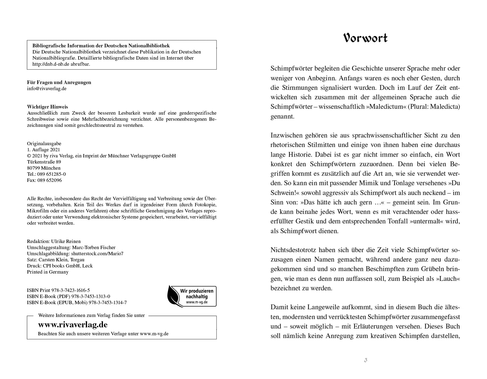 Innenansicht von 'Das Buch der Schimpfwörter und Flüche' - Taschenbuch