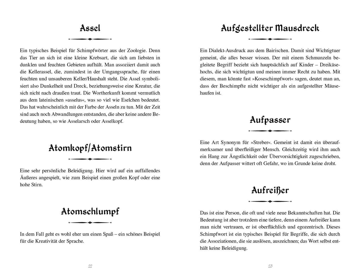 Detailansicht: Das Buch der Schimpfwörter und Flüche (Taschenbuch)