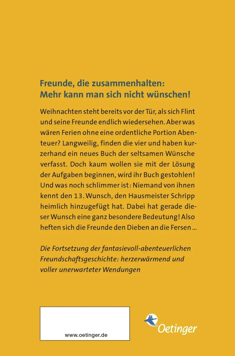 Buchrückseite von 'Das Buch der seltsamen Wünsche 2. Der 13. Wunsch' mit Klappentext - Taschenbuch