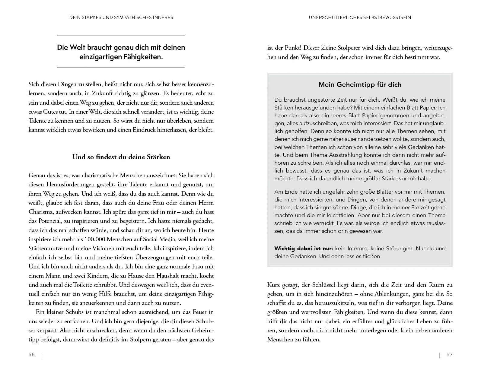 Innenansicht von 'Das Charisma-Versprechen' - Taschenbuch