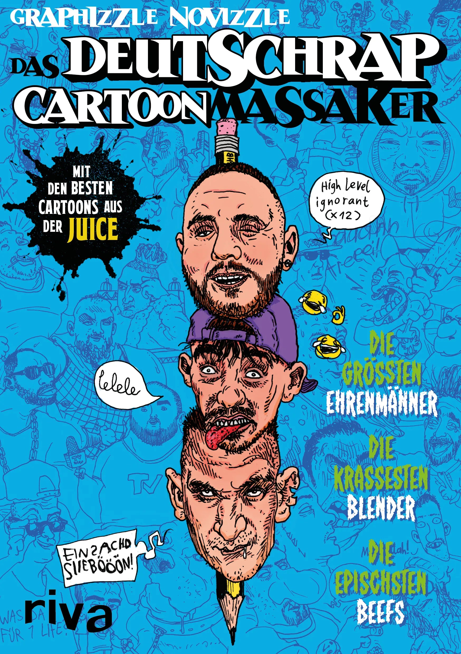 Buchcover von 'Das Deutschrap-Cartoonmassaker' - Taschenbuch von Graphizzle Novizzle