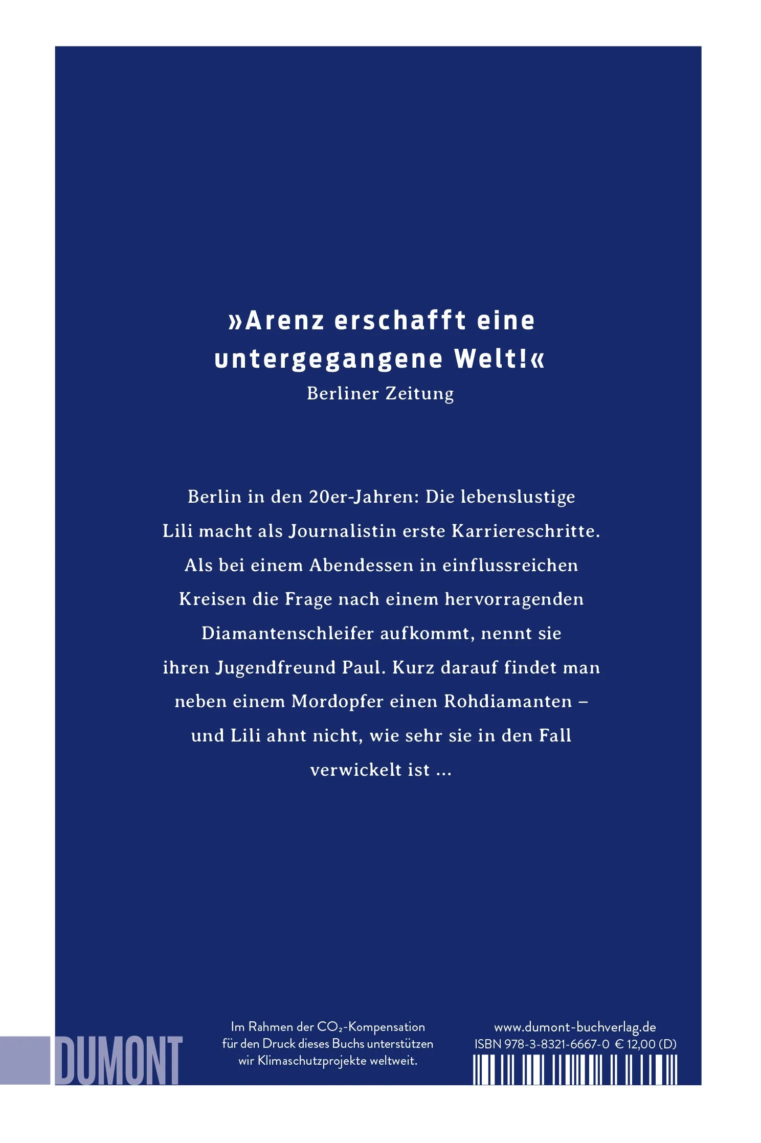 BuchrÃ¼ckseite von 'Das Diamantenmädchen' mit Klappentext - Taschenbuch
