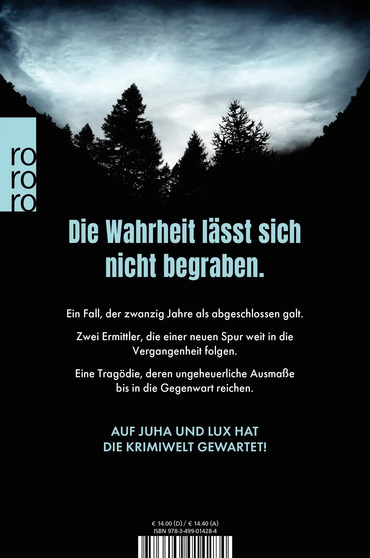 Buchrückseite von 'Das Dickicht' mit Klappentext - Taschenbuch