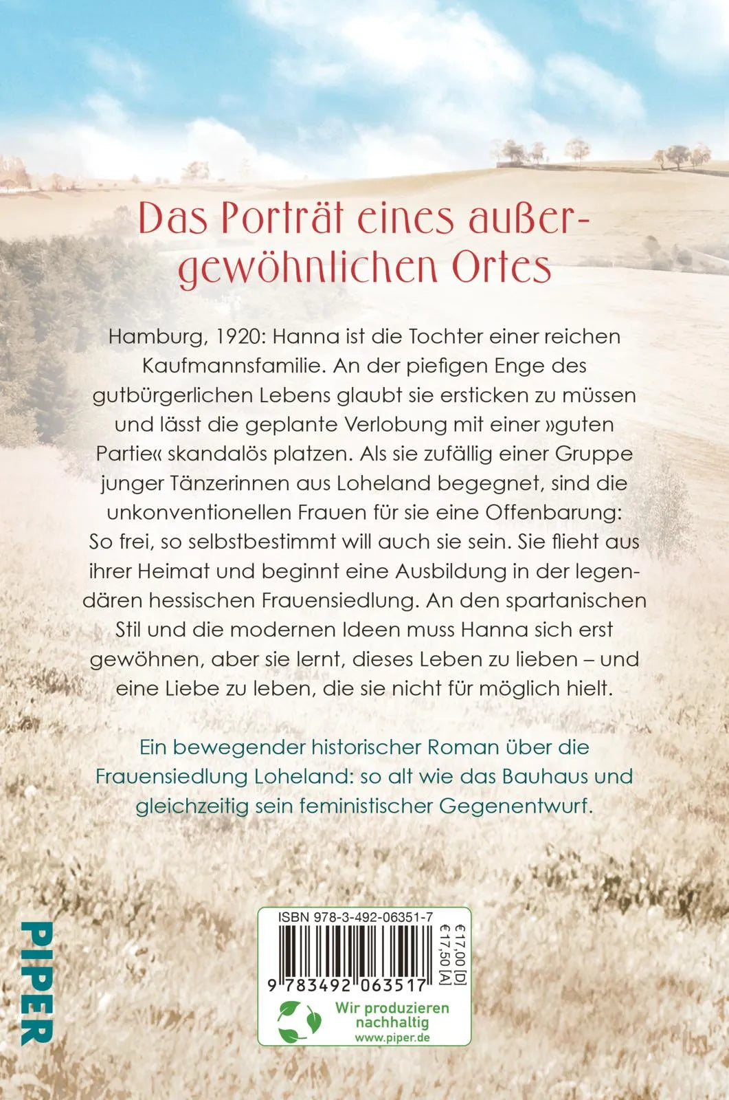 Buchrückseite von 'Das Dorf der Frauen' mit Klappentext - Paperback