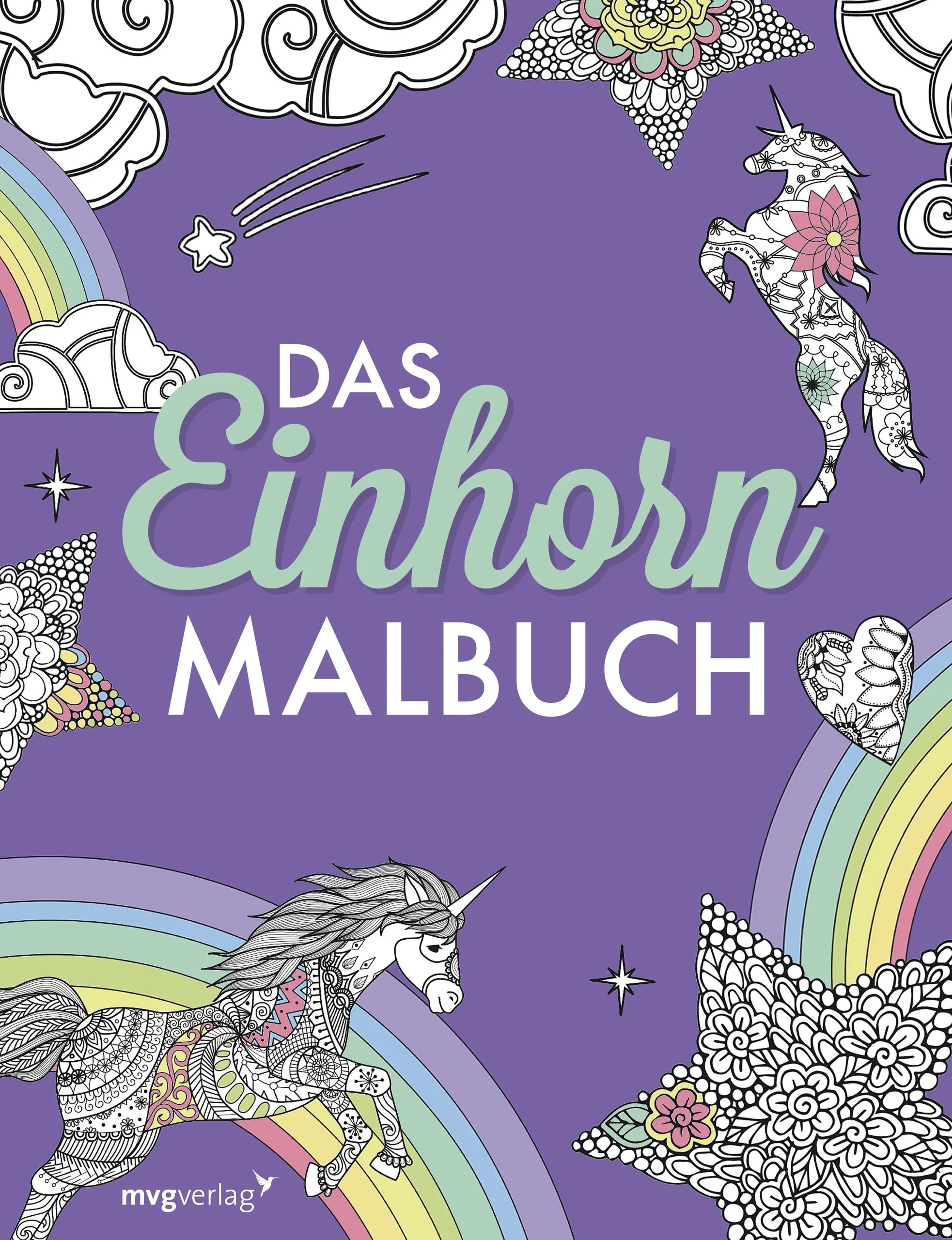Buchcover von 'Das Einhorn-Malbuch: Ausmalbuch für Kinder und Erwachsene' - Taschenbuch von mvg Verlag
