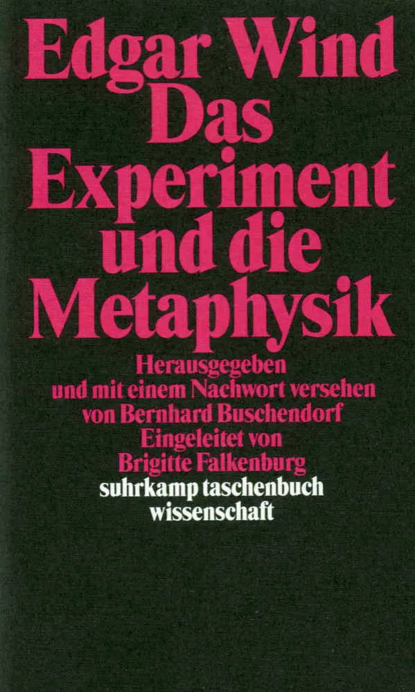 Buchcover von 'Das Experiment und die Metaphysik' - Taschenbuch von Edgar Wind