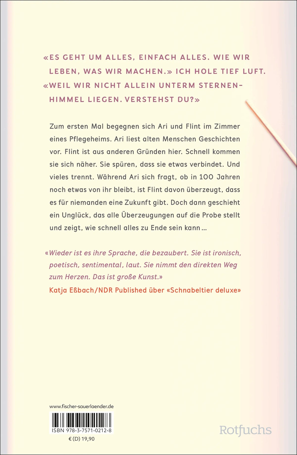 Rückseite: Das Feuer vergessen wir nicht (Hardcover)
