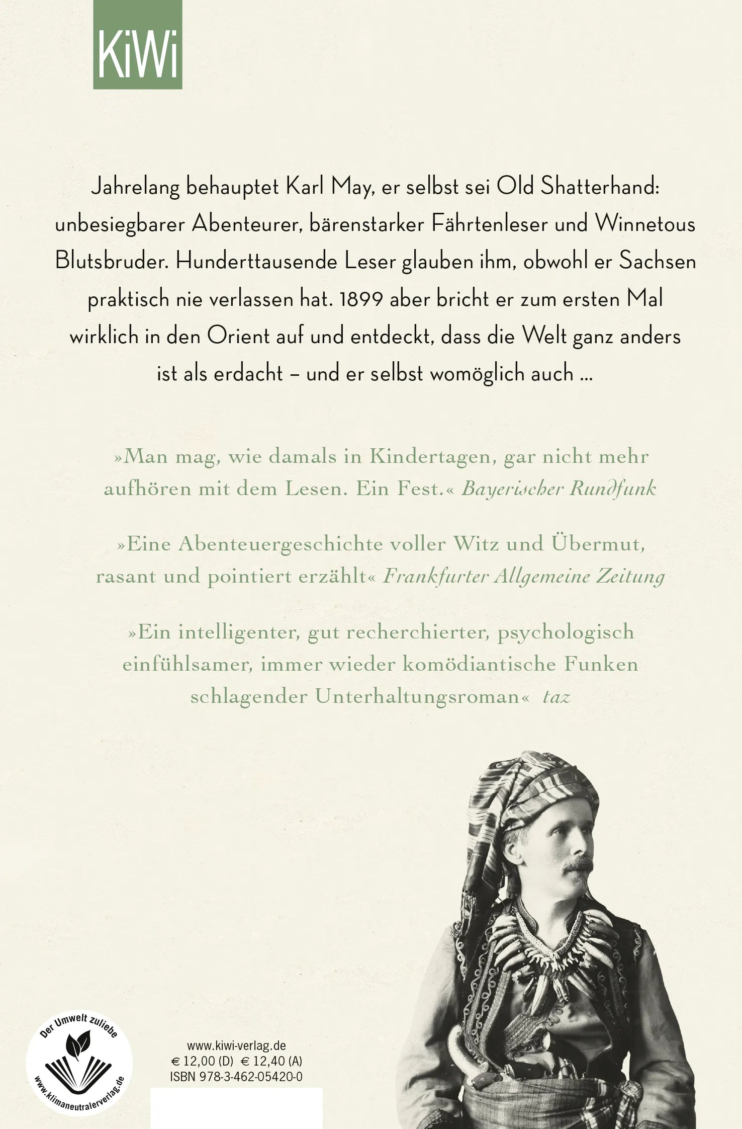 Buchrückseite von 'Das Flimmern der Wahrheit über der Wüste' mit Klappentext - Taschenbuch