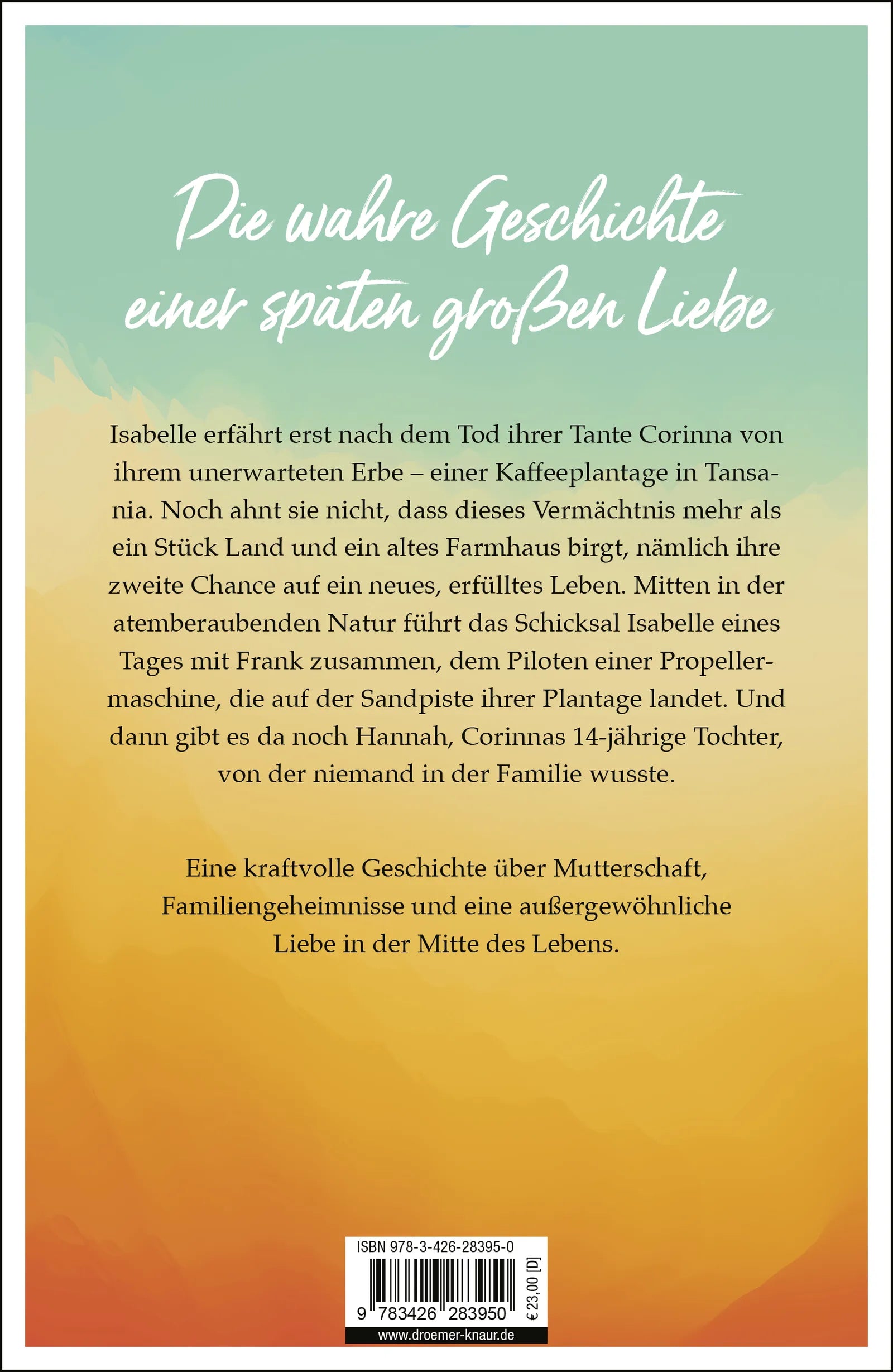 Buchrückseite von 'Das Flüstern des Lebens' mit Klappentext - Gebundene Ausgabe