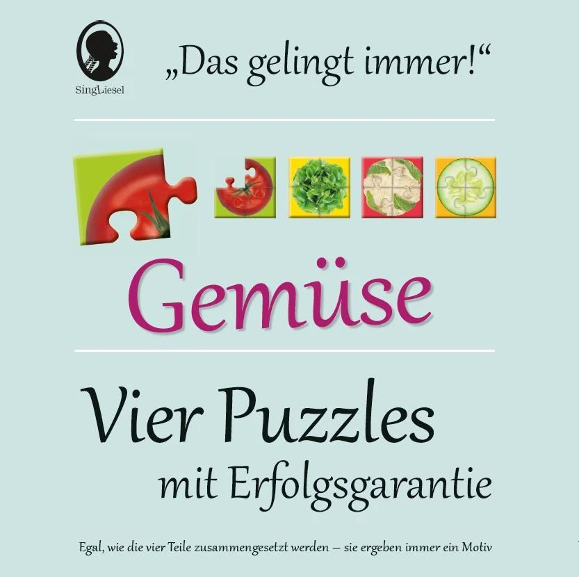 Puzzle: Das "Gelingt immer"-Puzzle Gemüse. Das Puzzle-Spiel für Senioren mit Demenz