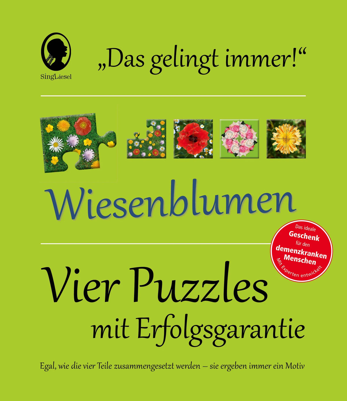 Puzzle: Das "Gelingt-immer"-Puzzle Wiesenblumen. Das Puzzle-Spiel für Senioren mit Demenz