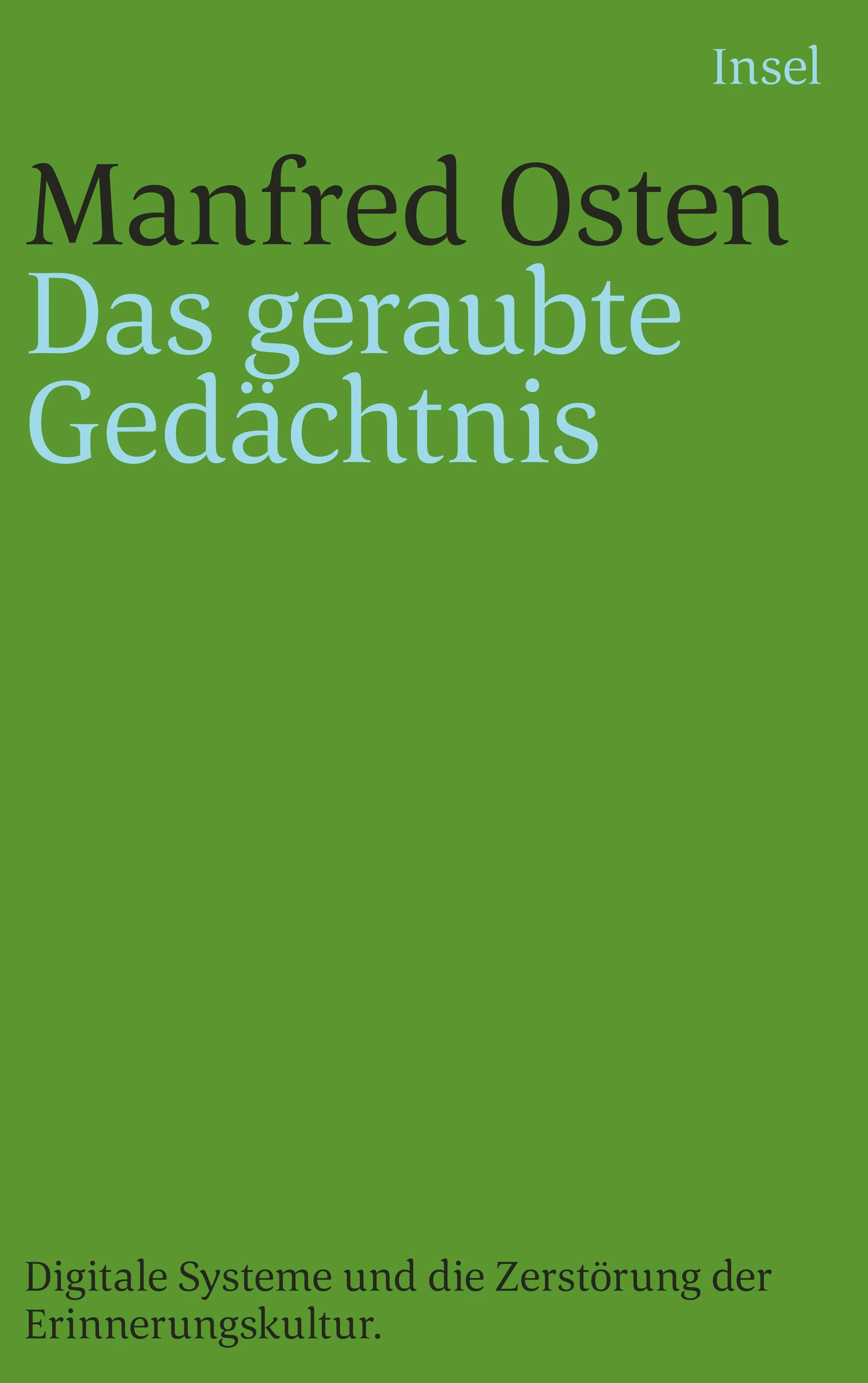 Buchcover von 'Das geraubte Gedächtnis' - Taschenbuch von Manfred Osten