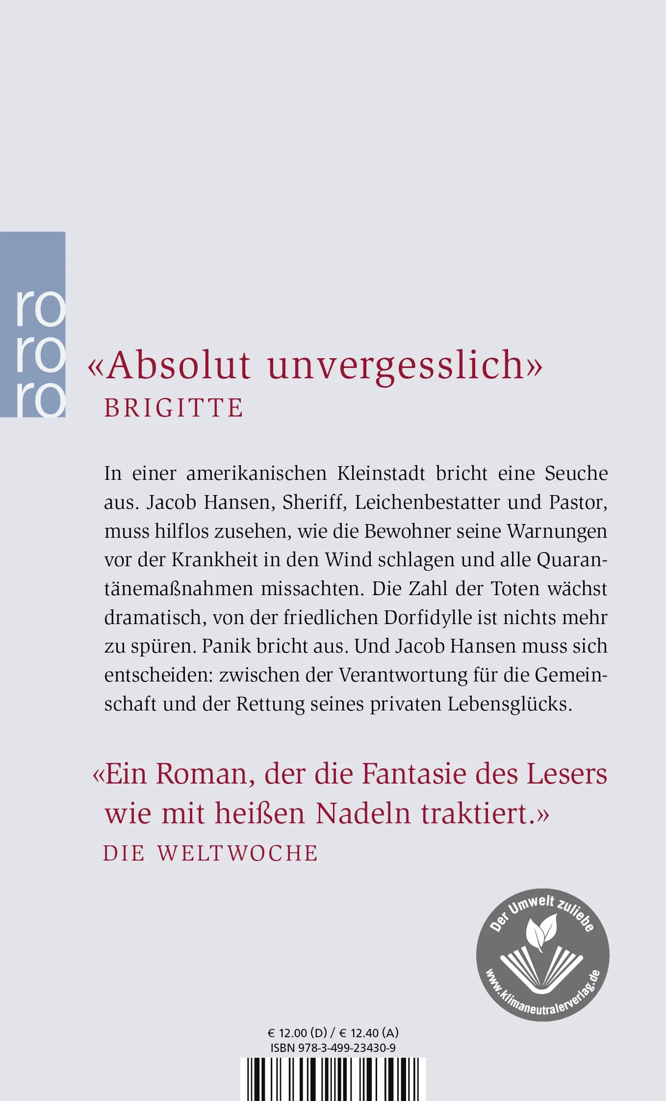 Buchrückseite von 'Das Glück der anderen' mit Klappentext - Taschenbuch