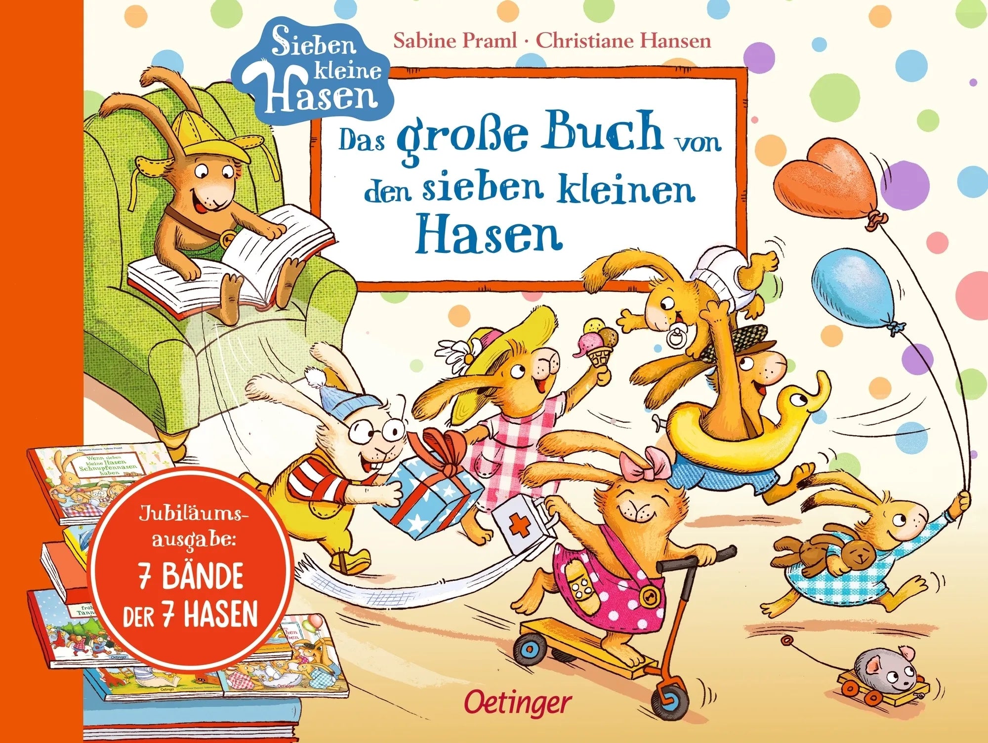 Buchcover von 'Das große Buch von den sieben kleinen Hasen' - Gebundene Ausgabe von Sabine Praml